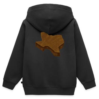 Menu de gâteaux pour les amateurs de cuisine texane - Sweat Premium à capuche zippé enfant bio - noir - Dos - AI Model Kid Male (0cm)