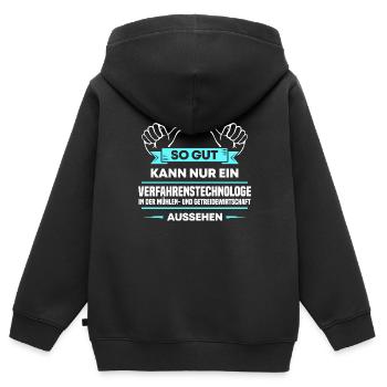 Müller Design für stolze Handwerker - Kinder Premium Organic Zip Hoodie - Schwarz - Hinten - AI Model Kid Male (0cm)