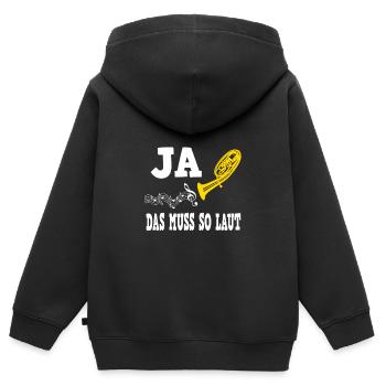 Tenorhorn Tenorhornist Blaskapelle Orchester - Kinder Premium Organic Zip Hoodie - Schwarz - Hinten - AI Model Kid Male (0cm)