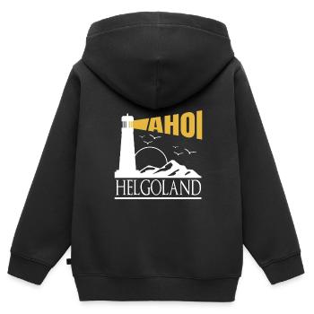 Helgoland Heligoland Nordseeurlaub - Kinder Premium Organic Zip Hoodie - Schwarz - Hinten - AI Model Kid Male (0cm)