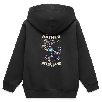 Helgoland Heligoland Nordseeurlaub - Kinder Premium Organic Zip Hoodie - Schwarz - Hinten - AI Model Kid Male (0cm)