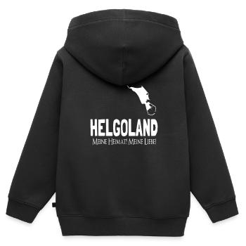 Helgoland Heligoland Nordseeurlaub - Kinder Premium Organic Zip Hoodie - Schwarz - Hinten - AI Model Kid Male (0cm)