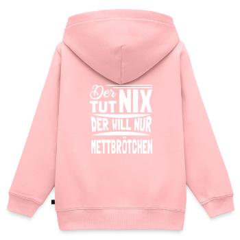 Mettbrötchen Mett Mettigel - Kinder Premium Organic Zip Hoodie - Rosa - Hinten - AI Model Kid Female (0cm)