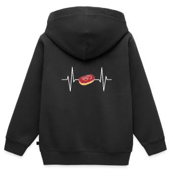 Mettbrötchen Mett Mettigel - Kinder Premium Organic Zip Hoodie - Schwarz - Hinten - AI Model Kid Male (0cm)