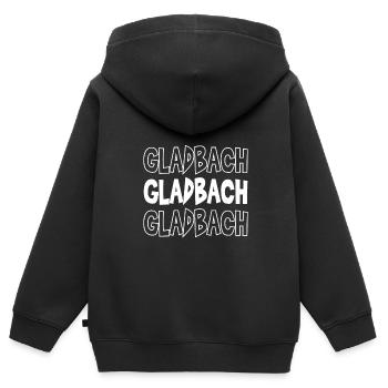 Mönchengladbach Fanartikel - Kinder Premium Organic Zip Hoodie - Schwarz - Hinten - AI Model Kid Male (0cm)