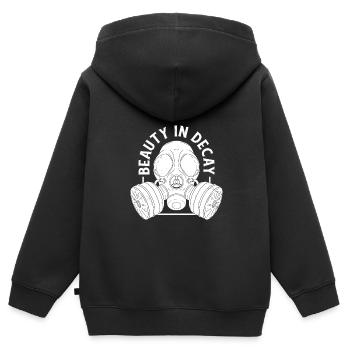 Urban exploration Urbexing Lost Places - Kinder Premium Organic Zip Hoodie - Schwarz - Hinten - AI Model Kid Male (0cm)