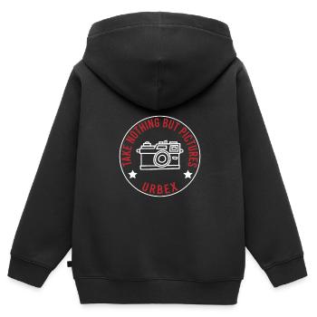 Urban exploration Urbexing Lost Places - Kinder Premium Organic Zip Hoodie - Schwarz - Hinten - AI Model Kid Male (0cm)