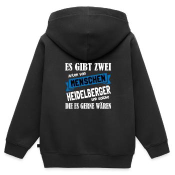 Heidelberger Schloss Heidelberg - Kinder Premium Organic Zip Hoodie - Schwarz - Hinten - AI Model Kid Male (0cm)