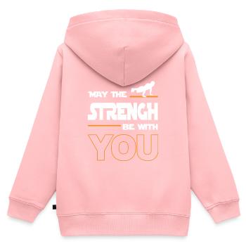 Star-Wars Fitness - Kinder Premium Organic Zip Hoodie - Rosa - Hinten - AI Model Kid Female (0cm)