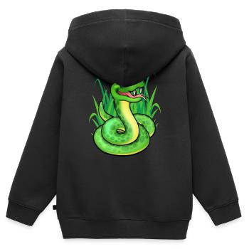 Snake - Kids Premium Organic Zip-up Hoodie - black - Back - AI Model Kid Male (0cm)