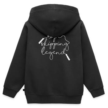 Rope Skipping Legend Seil für Seilspringer - Kinder Premium Organic Zip Hoodie - Schwarz - Hinten - AI Model Kid Male (0cm)