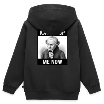 Kant Stop Me Now | Meme | Lustig | Philosophie - Kinder Premium Organic Zip Hoodie - Schwarz - Hinten - AI Model Kid Male (0cm)