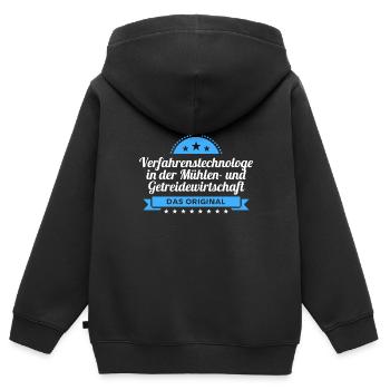 Müller Design für stolze Handwerker - Kinder Premium Organic Zip Hoodie - Schwarz - Hinten - AI Model Kid Male (0cm)
