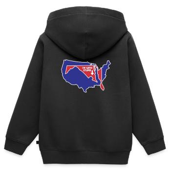 Maryland State Design für patriotische Marylander - Kinder Premium Organic Zip Hoodie - Schwarz - Hinten - AI Model Kid Male (0cm)