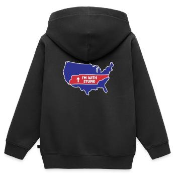 Tennessee Design für patriotische Tennesseaner - Kinder Premium Organic Zip Hoodie - Schwarz - Hinten - AI Model Kid Male (0cm)