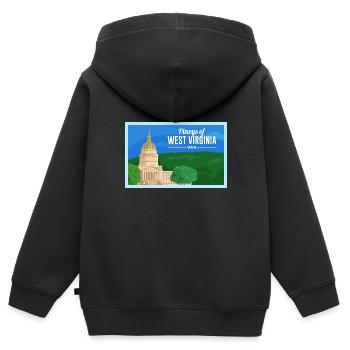West Virginia Fil-Am Design für stolze Pinoys - Kinder Premium Organic Zip Hoodie - Schwarz - Hinten - AI Model Kid Male (0cm)