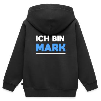 Mark Name Spruch für stolze Marks - Kinder Premium Organic Zip Hoodie - Schwarz - Hinten - AI Model Kid Male (0cm)