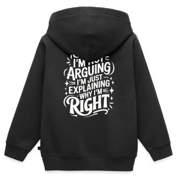 Frau Ehefrau Partnerin Familie Verheiratet - Kinder Premium Organic Zip Hoodie - Schwarz - Hinten - AI Model Kid Male (0cm)