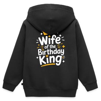 Frau Ehefrau Partnerin Familie Verheiratet - Kinder Premium Organic Zip Hoodie - Schwarz - Hinten - AI Model Kid Male (0cm)