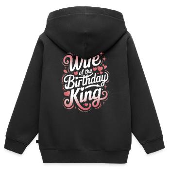 Frau Ehefrau Partnerin Familie Verheiratet - Kinder Premium Organic Zip Hoodie - Schwarz - Hinten - AI Model Kid Male (0cm)