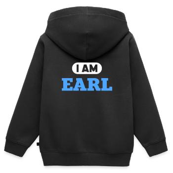 Earl Name Saying für stolze Grafen - Kinder Premium Organic Zip Hoodie - Schwarz - Hinten - AI Model Kid Male (0cm)