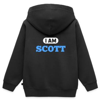 Scott Name Spruch für stolze Schotten - Kinder Premium Organic Zip Hoodie - Schwarz - Hinten - AI Model Kid Male (0cm)
