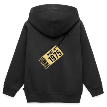 Geburtstag T-Shirt 1975 - Kinder Premium Organic Zip Hoodie - Schwarz - Hinten - AI Model Kid Male (0cm)