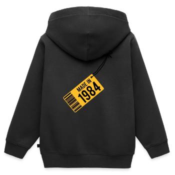 Geburtstag T-Shirt 1984 - Kinder Premium Organic Zip Hoodie - Schwarz - Hinten - AI Model Kid Male (0cm)
