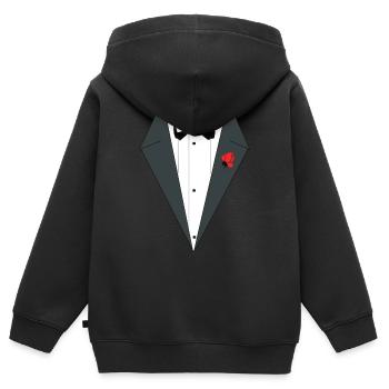 Smoking bryllup dress - Kids Premium Organic Zip-up Hoodie - black - Back - AI Model Kid Male (0cm)