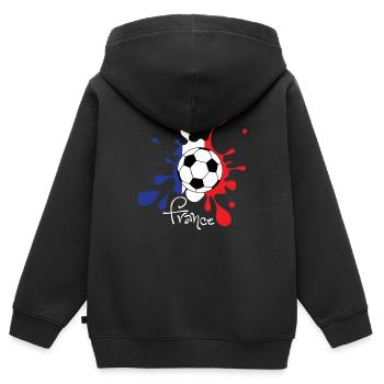Fußball - France WM WM WM - Kinder Premium Organic Zip Hoodie - Schwarz - Hinten - AI Model Kid Male (0cm)