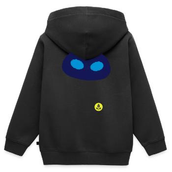 WALL-E Eve Pflanzen - Kinder Premium Organic Zip Hoodie - Schwarz - Hinten - AI Model Kid Male (0cm)