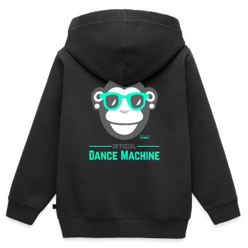 Official Dance Machine - Kinder Premium Organic Zip Hoodie - Schwarz - Hinten - AI Model Kid Male (0cm)