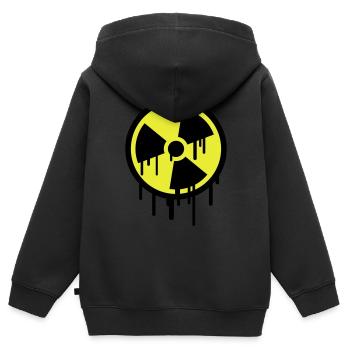 Atom Symbol Graffiti - Kinder Premium Organic Zip Hoodie - Schwarz - Hinten - AI Model Kid Male (0cm)