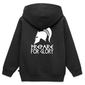 Sparta Préparation pour la gloire - Sweat Premium à capuche zippé enfant bio - noir - Dos - AI Model Kid Male (0cm)