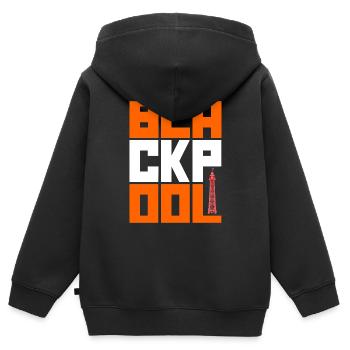 Blackpool - Sweat Premium à capuche zippé enfant bio - noir - Dos - AI Model Kid Male (0cm)