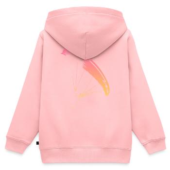 Gleitschirmflieger Nova CP - Kinder Premium Organic Zip Hoodie - Rosa - Hinten - AI Model Kid Female (0cm)