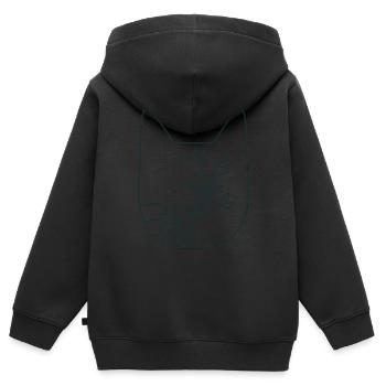 FLOWER Blumenkatzenkopf - Kinder Premium Organic Zip Hoodie - Schwarz - Hinten - AI Model Kid Male (0cm)