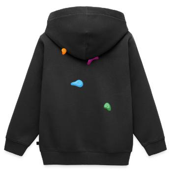 klettern bouldern boulderfelsen freiklettern - Kinder Premium Organic Zip Hoodie - Schwarz - Hinten - AI Model Kid Male (0cm)