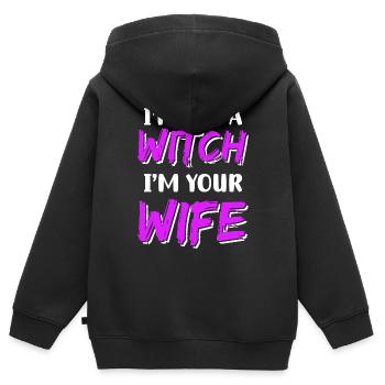 Hexe Halloween Walpurgisnacht - Kinder Premium Organic Zip Hoodie - Schwarz - Hinten - AI Model Kid Male (0cm)
