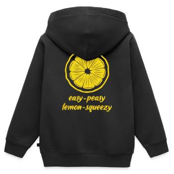 Tout est facile - Sweat Premium à capuche zippé enfant bio - noir - Dos - AI Model Kid Male (0cm)