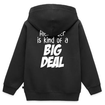 Alexander is Kind of a Big Deal - Kids Premium Organic Zip-up Hoodie - black - Back - AI Model Kid Male (0cm)