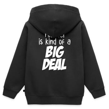 Michael est un peu un gros problème - Sweat Premium à capuche zippé enfant bio - noir - Dos - AI Model Kid Male (0cm)