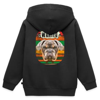 Wandet! Looking for a boxer dog, i love dogs - Kids Premium Organic Zip-up Hoodie - black - Back - AI Model Kid Male (0cm)
