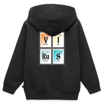 Virus - Periodensystem der Elemente - Kinder Premium Organic Zip Hoodie - Schwarz - Hinten - AI Model Kid Male (0cm)