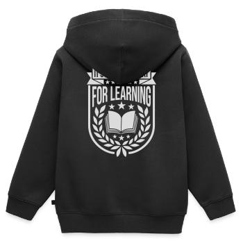 beautiful day for learning - Kids Premium Organic Zip-up Hoodie - black - Back - AI Model Kid Male (0cm)