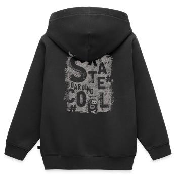 Skate - Kinder Premium Organic Zip Hoodie - Schwarz - Hinten - AI Model Kid Male (0cm)