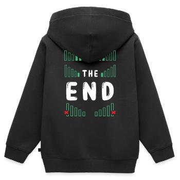 EN FIN de COMPTE - Sweat Premium à capuche zippé enfant bio - noir - Dos - AI Model Kid Male (0cm)