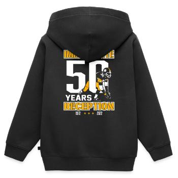 Immaculate 50 Years Reception Pittsburgh - Sweat Premium à capuche zippé enfant bio - noir - Dos - AI Model Kid Male (0cm)