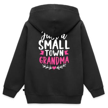 Just A Small Town Grandma Village Little City Town - Kids Premium Organic Zip-up Hoodie - black - Back - AI Model Kid Male (0cm)
