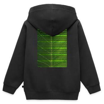 Graphiques autochtones - Sweat Premium à capuche zippé enfant bio - noir - Dos - AI Model Kid Male (0cm)